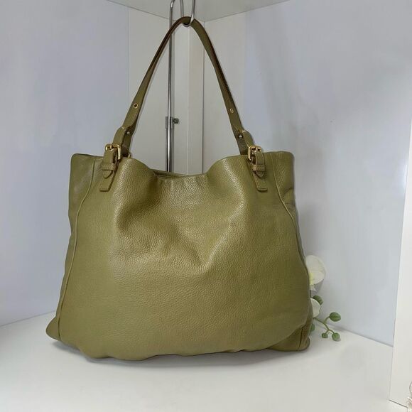 Marc Jacobs Khaki Green Leather Tote Bag - Picture 2 of 10